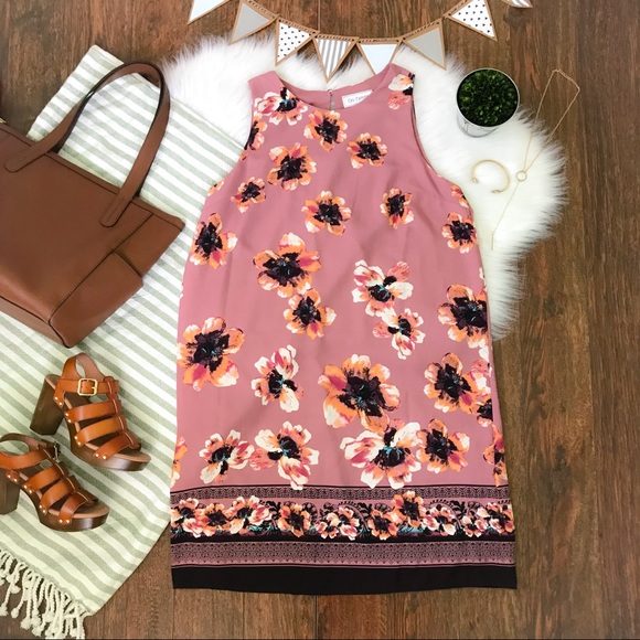 ✨LAST ONE Boutique Mauve Sleeveless Floral Dress - Picture 3 of 8